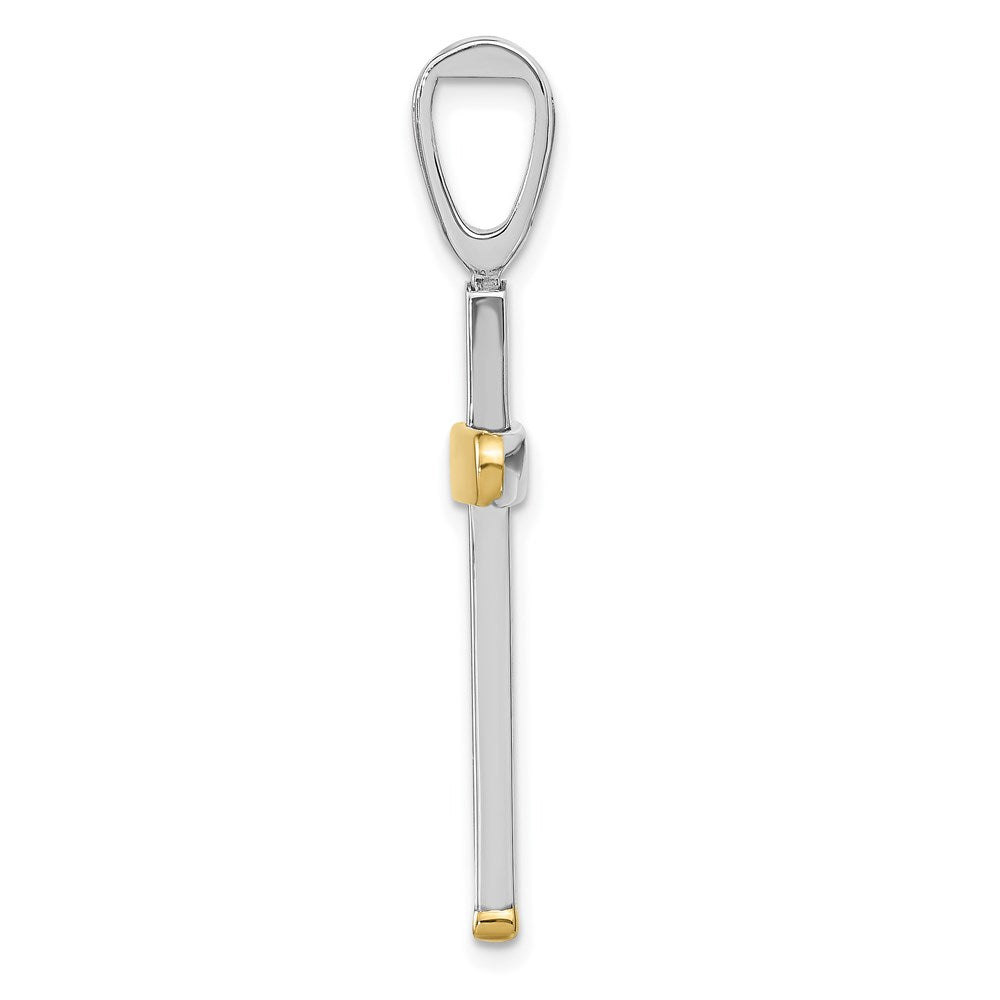 Leslie's 14k Two-tone Polished Cross Pendant