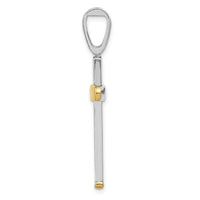 Leslie's 14k Two-tone Polished Cross Pendant