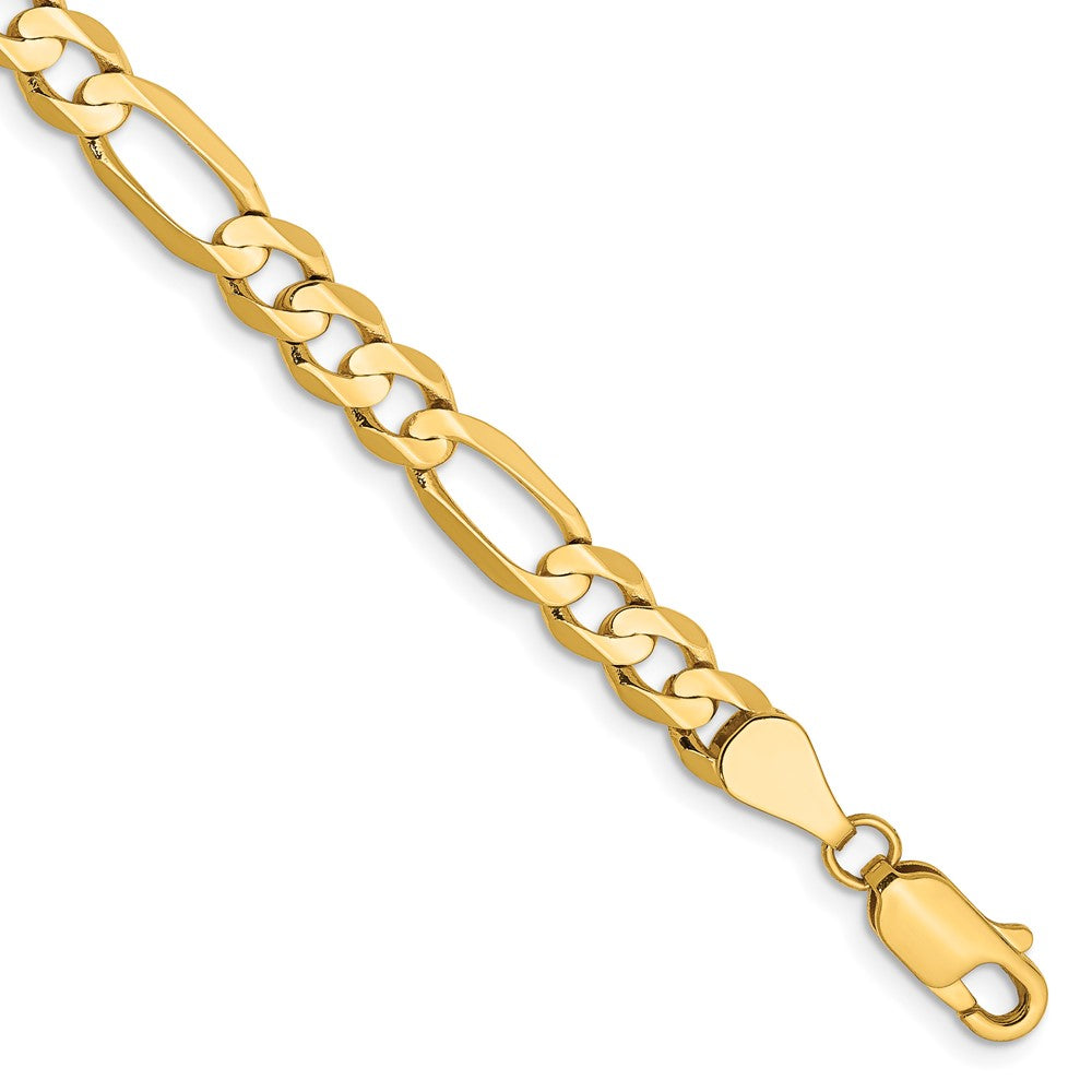 14k 5.5mm Concave Open Figaro Chain 1