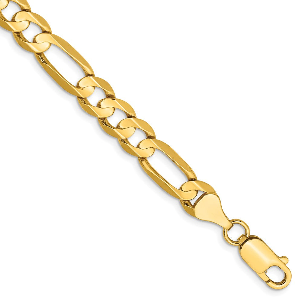 14k 6.75mm Concave Open Figaro Chain 1