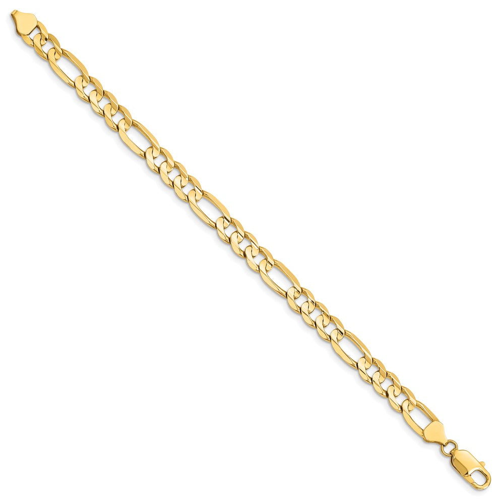 14k 7.5mm Concave Open Figaro Chain 2