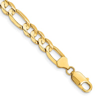 14k 7.5mm Concave Open Figaro Chain 1