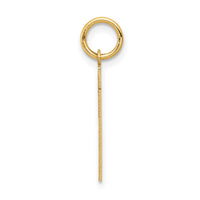 14k Small Satin Number 21 Charm