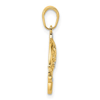 14k and White Rhodium D/C Fish Pendant 2