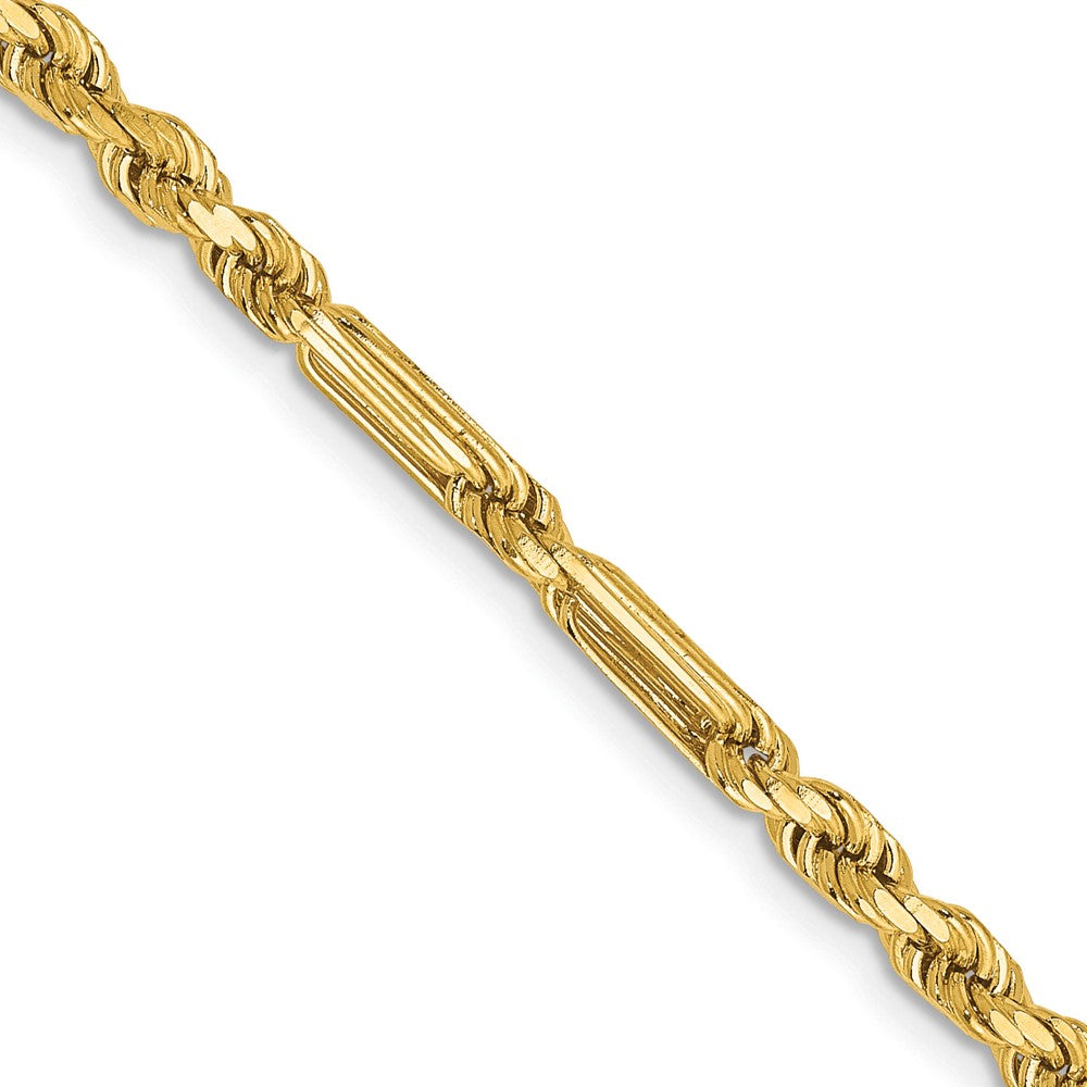 14k Yellow Gold 14k 3.0mm D/C Milano Rope Chain