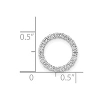 14k White Gold 3/8ct. Diamond Circle Chain Slide