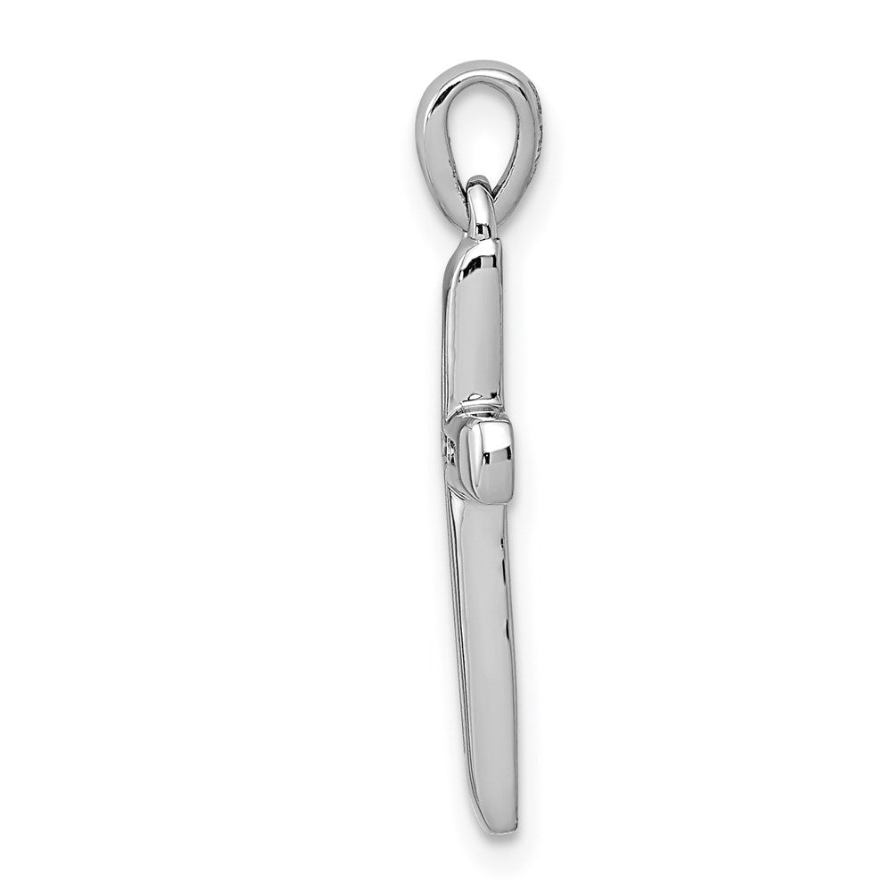 14k White Gold Small 1/10ct. Diamond Cross Pendant