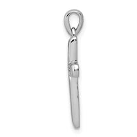 14k White Gold Small 1/10ct. Diamond Cross Pendant