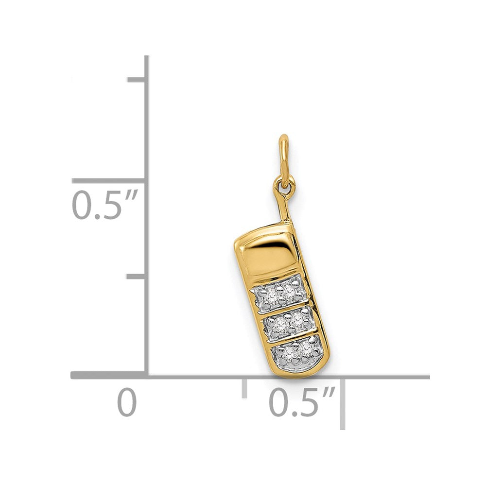 14k Diamond Cell Phone Charm