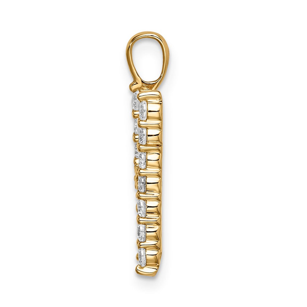 14KY Large Initial H Diamond Pendant