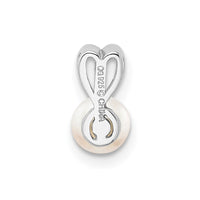 Sterling Silver Rhodium-plated FW Cultured Pearl Pendant