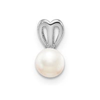 Sterling Silver Rhodium-plated FW Cultured Pearl Pendant