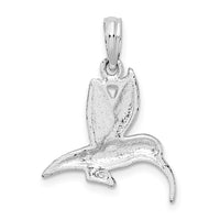 Sterling Silver Polished Hummingbird Pendant