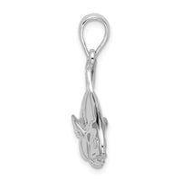 Sterling Silver Polished 3D Pompano Fish Pendant