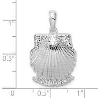 Sterling Silver Polished Jamaica Scallop Shell Pendant