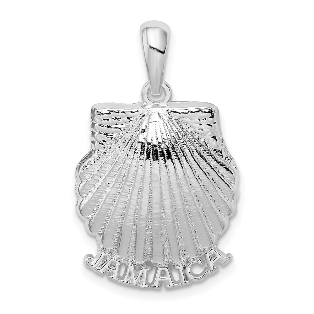 Sterling Silver Polished Jamaica Scallop Shell Pendant