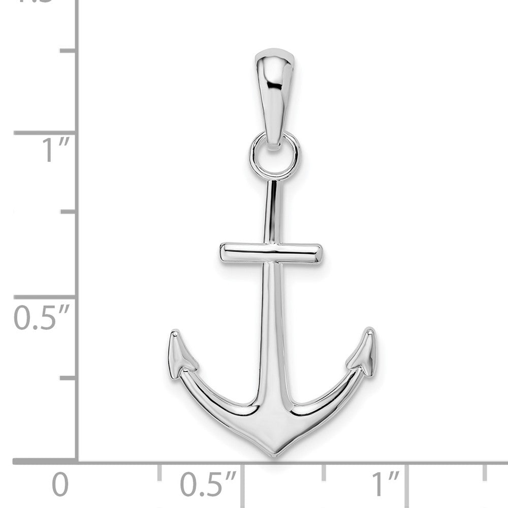 Sterling Silver Polished Anchor Pendant