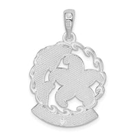 Sterling Silver Polished St. Thomas Starfish and Dolphin Pendant
