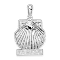 Sterling Silver Polished St. Thomas Scallop Shell Pendant