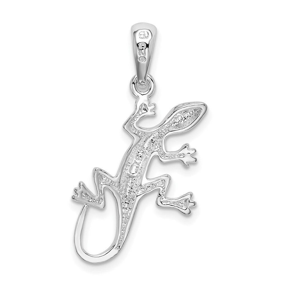 Sterling Silver Polished Gecko Pendant