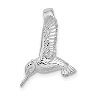 Sterling Silver Polished 3D Hummingbird Slide