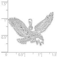 Sterling Silver Polished Flying Eagle Pendant
