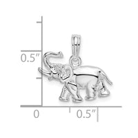 Sterling Silver Polished Elephant Pendant