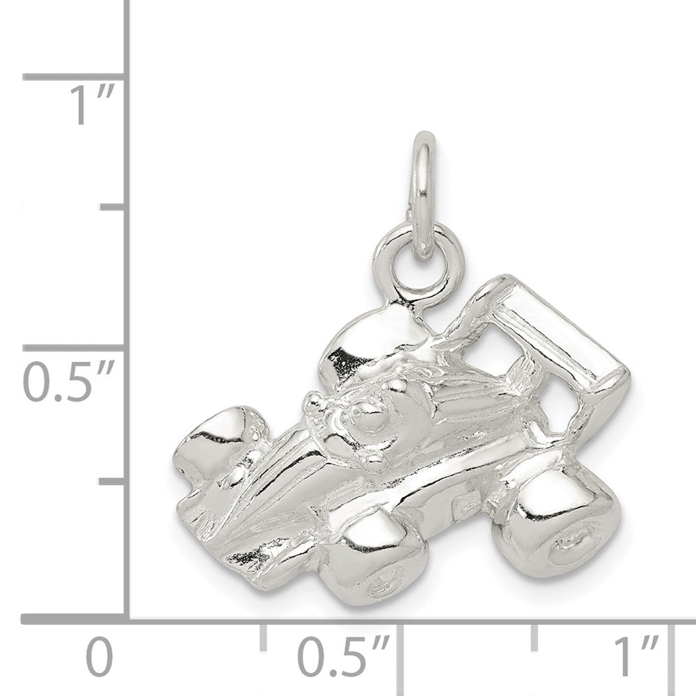 Sterling Silver Race Car Charm