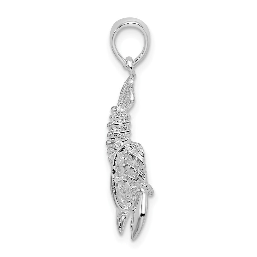 Sterling Silver Polished Moveable Lobster Pendant