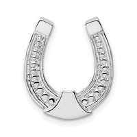 Sterling Silver Polished Horseshoe Chain Slide