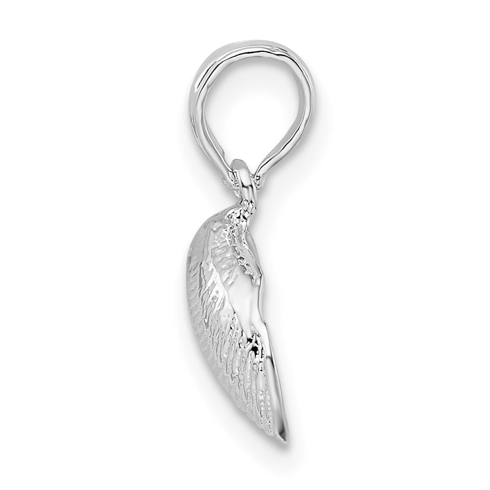 Sterling Silver Polished Clam Shell Pendant