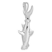 Sterling Silver Polished 3D Hammerhead Shark Pendant
