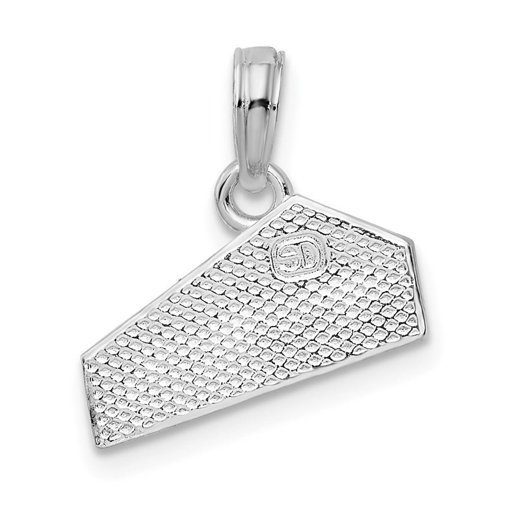 Sterling Silver Polished Cheese Wedge Pendant