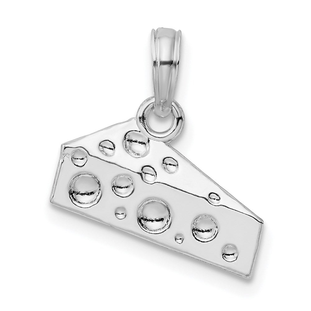 Sterling Silver Polished Cheese Wedge Pendant