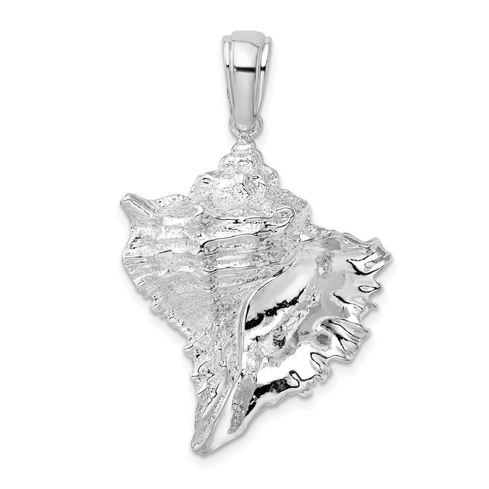 Sterling Silver Polished Conch Shell Pendant