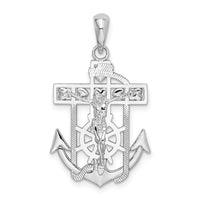 Sterling Silver Polished Mariners Crucifix Pendant