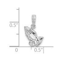 Sterling Silver Polished Praying Hands Pendant