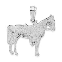 Sterling Silver Polished Horse w/Saddle Pendant