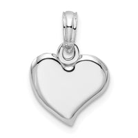 Sterling Silver Polished Small Teardrop Heart Pendant