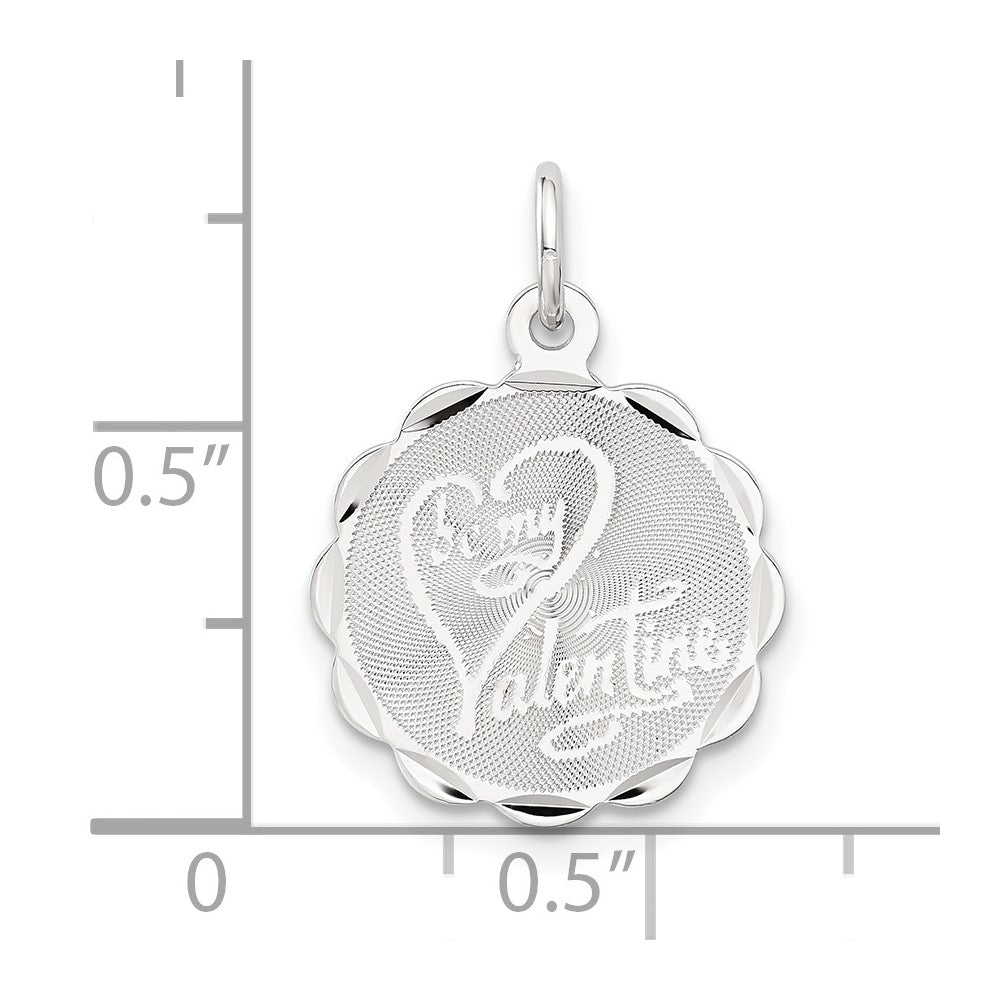 Sterling Silver Be My Valentine Disc Charm