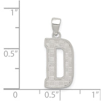 Sterling Silver Letter D Initial Pendant