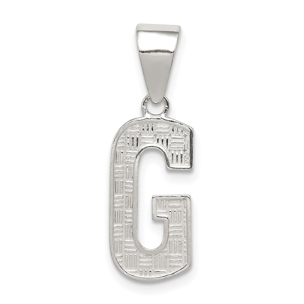 Sterling Silver Letter G Initial Pendant