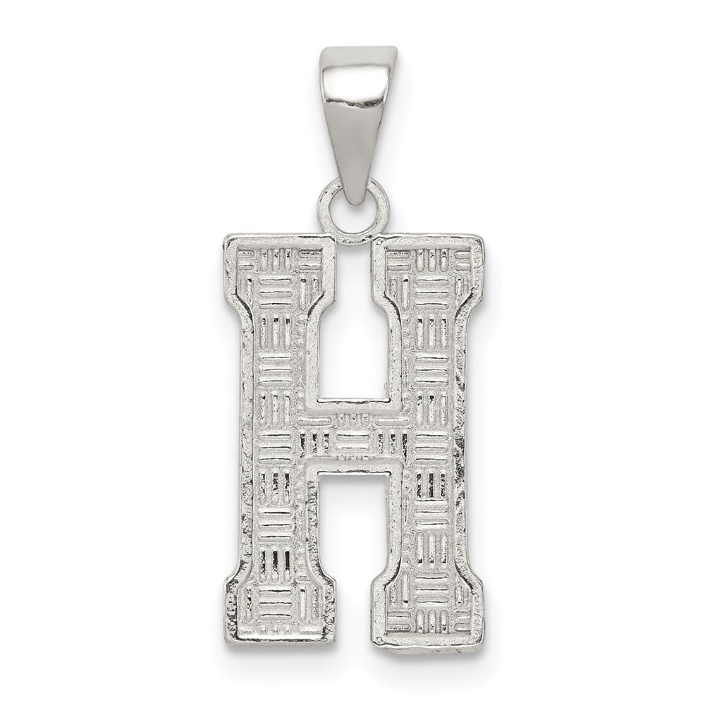 Sterling Silver Letter H Initial Pendant