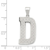 Sterling Silver Letter D Initial Pendant