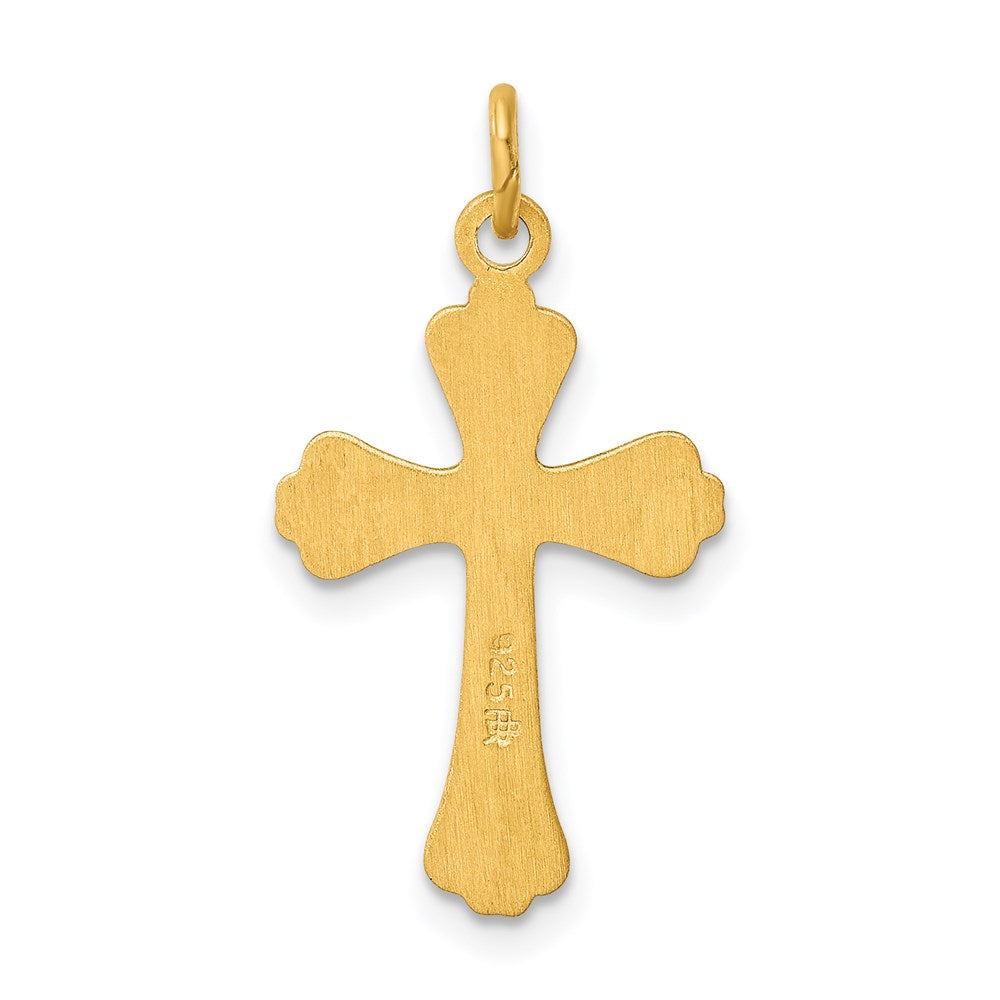 Sterling Silver & 24k Gold -plated Cross Charm