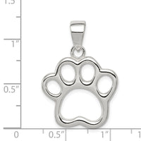 Sterling Silver Paw Pendant