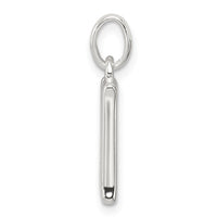 Sterling Silver White CZ Letter M Initial Pendant