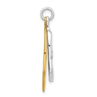 Sterling Silver Gold-tone Sunburst Yoga Pendant