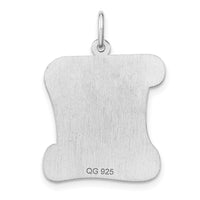 Sterling Silver Rhodium-plated Personalizable Birth Certificate Charm