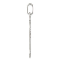 Sterling Silver Polished and Textured Cross Pendant